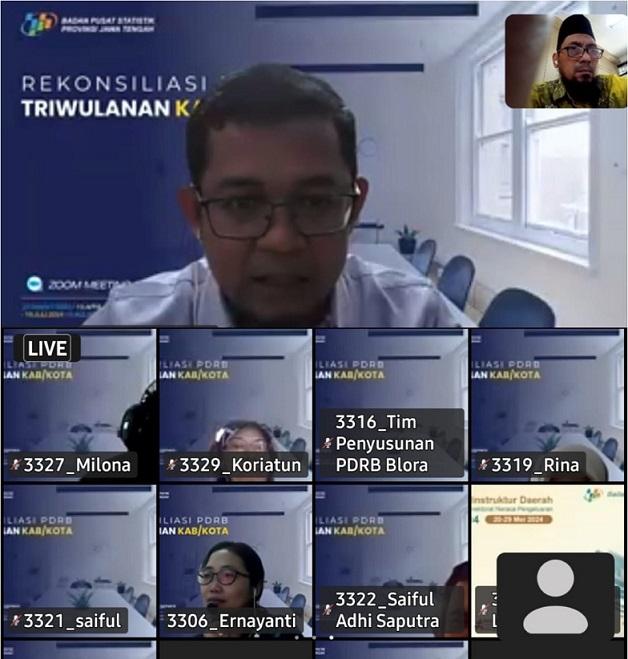 Rekonsiliasi PDRB Triwulan I Tahun 2024 Kabupaten/Kota Tahap 1